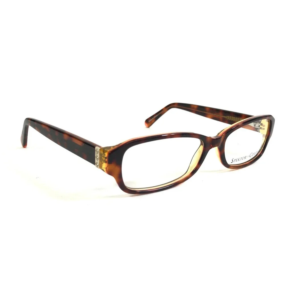 Spektor Couture Eyeglasses Frames 922 TORT Tortoise Rectangle Full Rim 52-16-140